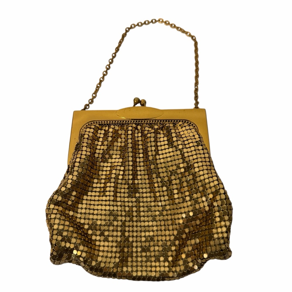 Vintage Whiting & Davis Bag Womens Mini Gold Mesh Chain Kiss Lock Made USA - Picture 8 of 10